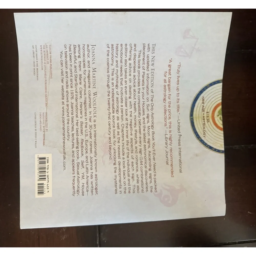 Joanna Martine Woolfolk The Only Astrology Book You'll Ever Need PB Illus 2012